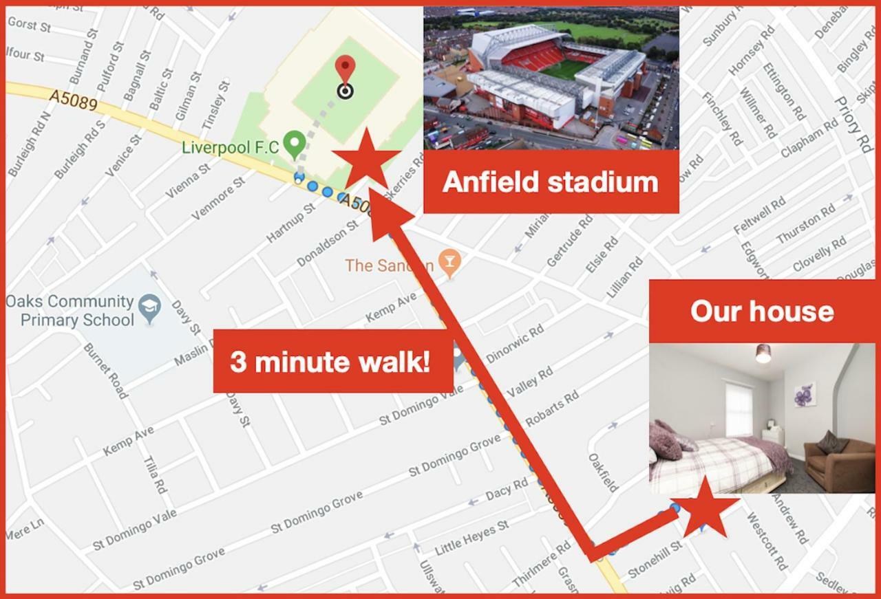 Cosy Anfield Guesthouse - Free Parking ลิเวอร์พูล ภายนอก รูปภาพ